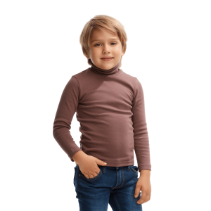 Водолазка коричневая рибана